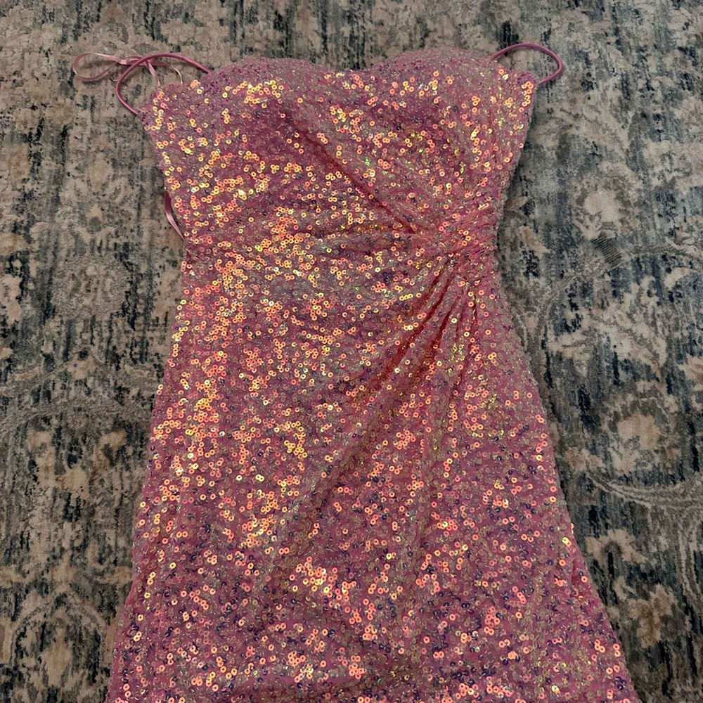 Blondie Nites Pink sequin dress